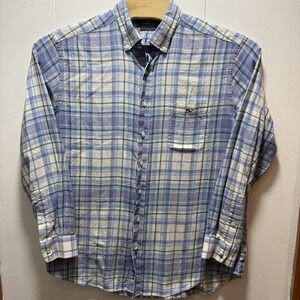 Vineyard Vines Men's Slim Fit Tucker Shirt Blue Plaid Size XL Long Sleeve Button